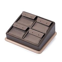 In legno rivestito con espositori per orecchini in pelle pu&nbsp;EDIS-F004-02B