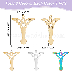 24шт. 3-х цветная подвеска из нержавеющей стали 304&nbsp;STAS-DC0012-32