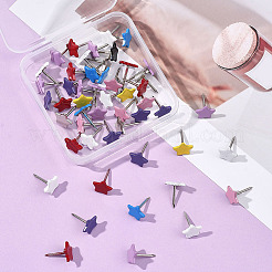 100 шт. железные канцелярские кнопки&nbsp;AJEW-SP0003-98B