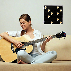 Scatola porta plettri per chitarra in acrilico&nbsp;ODIS-WH0025-348A