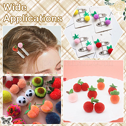 72шт 6 вида шерстяного фетра мяч&nbsp;AJEW-SC0031-38