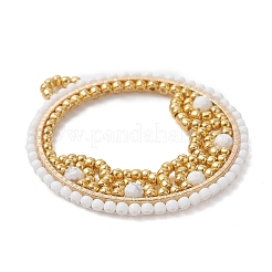 Pendenti con perline di semi di howlite naturale e vetro&nbsp;PALLOY-MZ01268-03