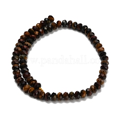 Трехцветные нити бусин из натурального тигрового глаза&nbsp;G-Z111-A02-02
