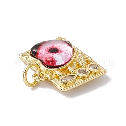 Pendenti in zirconi cubici trasparenti in micro pavè di ottone&nbsp;KK-I692-05G-02
