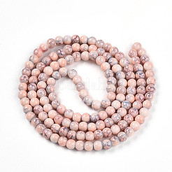 Chapelet de perles en verre baking paint&nbsp;DGLA-N003-6mm-C02