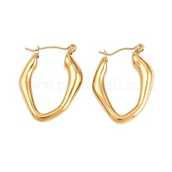 Pendientes de aro de acero inoxidable 304 con pepitas huecas&nbsp;EJEW-P345-05G