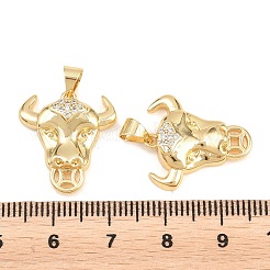 Messing micro pave klare zirkonia anhänger&nbsp;ZIRC-F148-07G