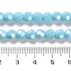 Undurchlässige Glasperlenstränge galvanisieren&nbsp;X-EGLA-A035-P6mm-A08