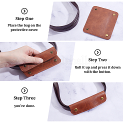 4 housse de protection pour poignée de bagage en cuir PU&nbsp;DIY-BBC0002-94B