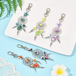 10 шт. 5 стиля подвеска в виде морской звезды черепахи из синтетической бирюзы и сплава&nbsp;HJEW-FZ00041