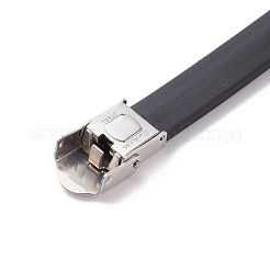 Braccialetti in silicone in acciaio inossidabile 304&nbsp;BJEW-O134-02B