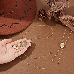 2 шт. регулируемые латунные цепи панцирного плетения в виде ковбойской шляпы&nbsp;NJEW-UN0001-78G