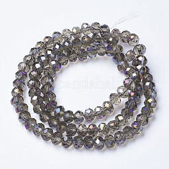 Chapelets de perles en verre transparent électrolytique&nbsp;LS-EGLA-A034-T8mm-F11
