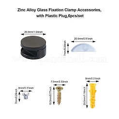 Zubehör für Glasbefestigungsklemmen aus Zinklegierung&nbsp;X1-SW-TAC0001-27