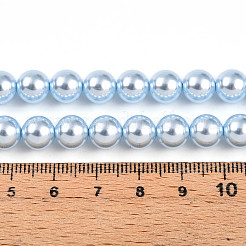 Выпечка из окрашенного перламутрового стекла жемчужные бусинки&nbsp;HY-N002-8mm-A05