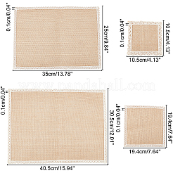 Tapis de table rectangle en toile de jute&nbsp;AJEW-WH0180-39