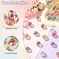 5 шт. Прозрачные акриловые бусины&nbsp;TACR-YW0003-29A