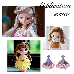 6 peluca de muñeca de lana artificial de 6 colores&nbsp;DIY-HS0002-55A
