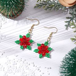 3 paire de boucles d'oreilles pendantes en cornaline naturelle&nbsp;EJEW-MZ00258