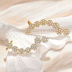 Серьги-гвоздики из циркония&nbsp;EJEW-M077-17G