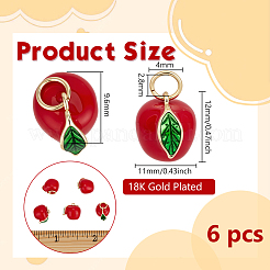 6шт латунные эмалированные подвески&nbsp;KK-BC0015-02