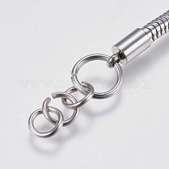 Fabrication de bracelets à chaîne serpent ronde en acier inoxydable 304 résistant au ternissement&nbsp;X-STAS-F139-056P-F