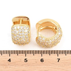 Messing Micro Pave klare Zirkonia Creolen&nbsp;EJEW-Z164-21G