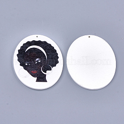 Печатные деревянные большие подвески&nbsp;WOOD-S050-10D