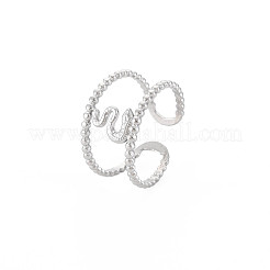 Не тускнеющее кольцо-манжета из нержавеющей стали 304 в форме змеи широкое открытое для женщин&nbsp;RJEW-S405-239P