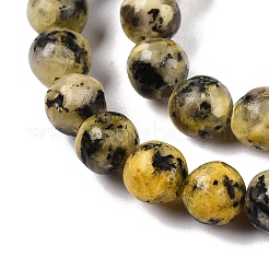 Окрашенные природные белый нефрит бисер пряди&nbsp;G-T140-4mm-B04