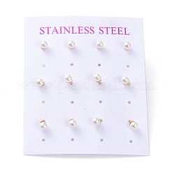 Pendientes de imitación de perlas de plástico&nbsp;X-STAS-D0001-03-G-B