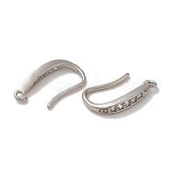 Стойка покрытие латунь микропаве прозрачный кубический цирконий крючки для сережек&nbsp;KK-A231-06P