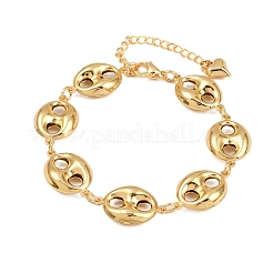 Браслеты-цепочки из нержавеющей стали 304 с кофейными зернами&nbsp;X-BJEW-D359-14B-G