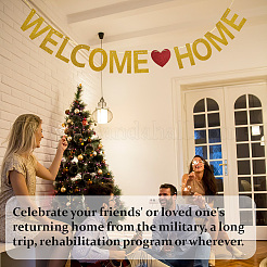 Бумажное слово добро пожаловать домой баннер&nbsp;AJEW-WH20020-272B-03