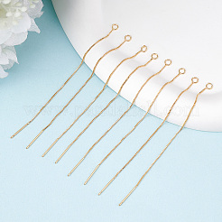 10 шт. латунная фурнитура для сережек-гвоздиков с петлей&nbsp;KK-BBC0004-07