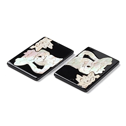 Непрозрачные акриловые подвески с рисунком лежащего человека&nbsp;BACR-D001-01D