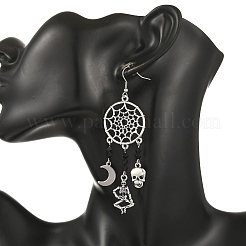 Pendientes colgantes de Halloween de acero inoxidable 304&nbsp;EJEW-TA00831