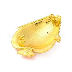 Broche poisson en alliage de zinc et cristal strass résine&nbsp;JEWB-U010-01G-02