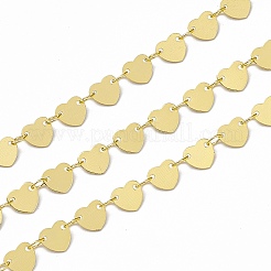 Chaînes à maillons coeur en laiton faits à la main&nbsp;CHC-F015-11G