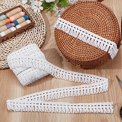 Ruban de dentelle à pampilles en polyester&nbsp;OCOR-WH0105-196C
