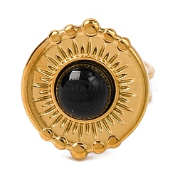 Кольца из натурального смешанного камня&nbsp;RJEW-Q822-28G