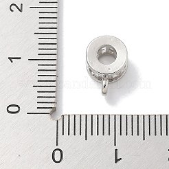 Gestellplattierte Messing-Mikropavé-Rohrbügel mit klaren kubischen Zirkonoxiden&nbsp;KK-L224-025P