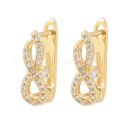 Créoles en laiton avec zircone cubique de micro pave&nbsp;KK-Z166-06G
