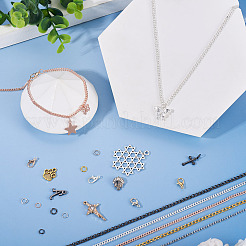 Наборы для изготовления подвесок из сплава и железных цепей&nbsp;DIY-TA0013-17