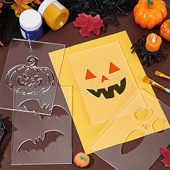 4 шт. акриловые шаблоны для шитья на тему Хэллоуина&nbsp;DIY-BC0015-86B