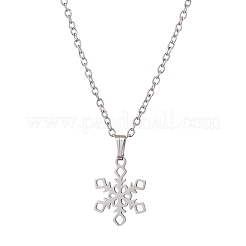 Collana con pendenti in acciaio inossidabile 201 anti-ossidazione&nbsp;NJEW-JN04863
