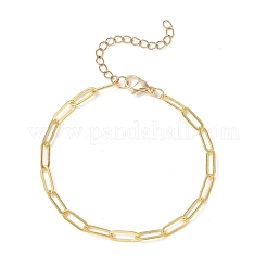 Женский набор из 3 браслета-цепочки со скрепками из нержавеющей стали 304 и латуни&nbsp;BJEW-JB12658