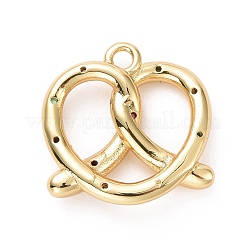 Кулоны из экологически чистой латуни с микропаве и кубическим цирконием&nbsp;KK-D079-20G-02