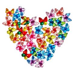 100 pièces 10 couleurs cabochons de strass en résine à dos plat transparent&nbsp;CRES-SZ0001-04