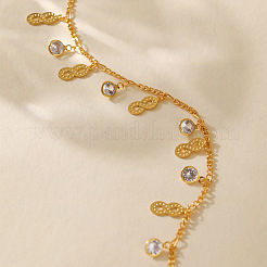 Браслеты на ногу с подвеской в виде бесконечности из латуни и страз для женщин&nbsp;FS-WG122D3-01